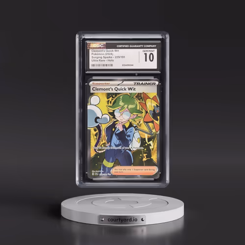 2024 Pokémon Ssp EN-Surging Sparks #229 Clemont's Quick Wit - Ultra Rare (CGC 10 GEM MINT)
