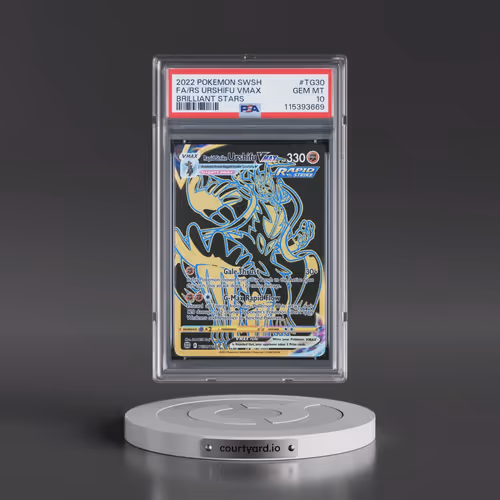 2022 Pokémon Sword & Shield Brilliant Stars #TG30 Rapid Strike Urshifu Vmax - Full Art (PSA 10 GEM M