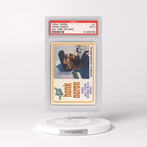 1974 Topps #1 Hank Aaron - All Time HR King (PSA 3 VG)