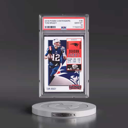 2018 Panini Contenders #36 Tom Brady (PSA 10 GEM MINT)