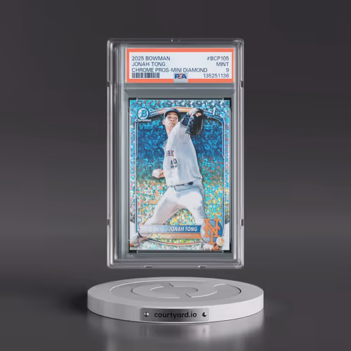 2025 Bowman Chrome Prospects #BCP105 Jonah Tong - Mini Diamond (PSA 9 MINT)