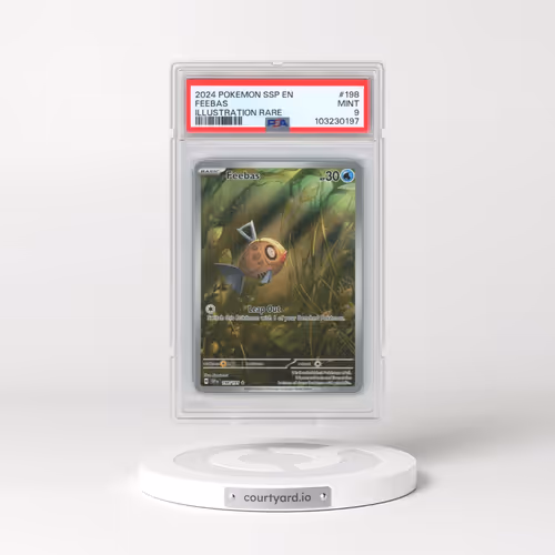 2024 Pokémon Ssp EN-Surging Sparks #198 Feebas - Illustration Rare (PSA 9 MINT)