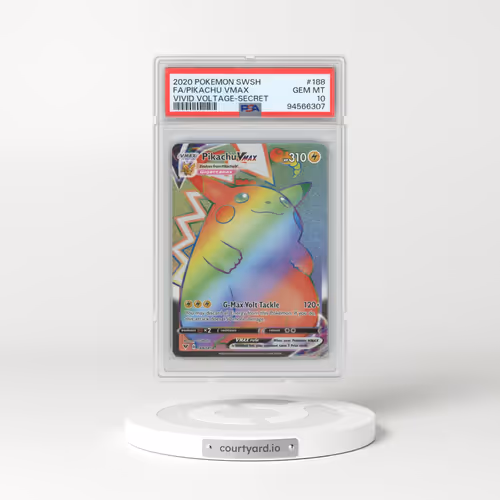 2020 Pokémon Sword & Shield Vivid Voltage #188 Pikachu Vmax - Full Art Secret (PSA 10 GEM MINT)