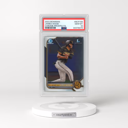 2022 Bowman Chrome Prospects #BCP108 James Wood (PSA 10 GEM MINT)