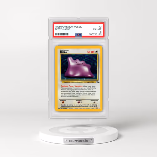 1999 Pokémon Fossil #3 Ditto - Holo (PSA 6 EX-MT)
