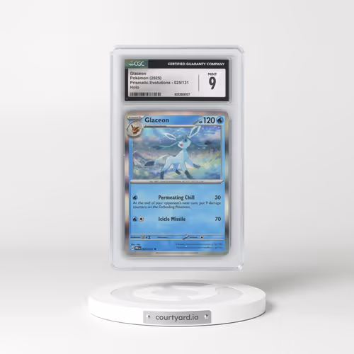 2025 Prismatic Evolutions - PRE EN #025/131 Glaceon - Holo (CGC 9 MINT)