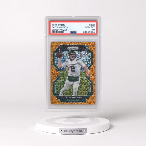 2021 Panini Prizm #332 Zach Wilson - Disco Prizm (PSA 10 GEM MINT)