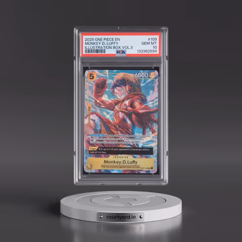 2025 One Piece Promos #109 Monkey D. Luffy - Illustration Box Vol.3 (PSA 10 GEM MINT)