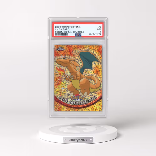 2000 Topps Chrome Pokémon T.V. #6 Charizard - Sparkle (PSA 7 NM)