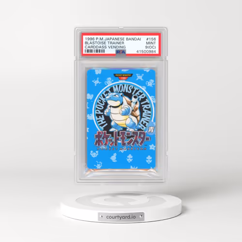 1996 Pokémon Bandai Carddass Vending #156 Blastoise Trainer (PSA 9 MINT)