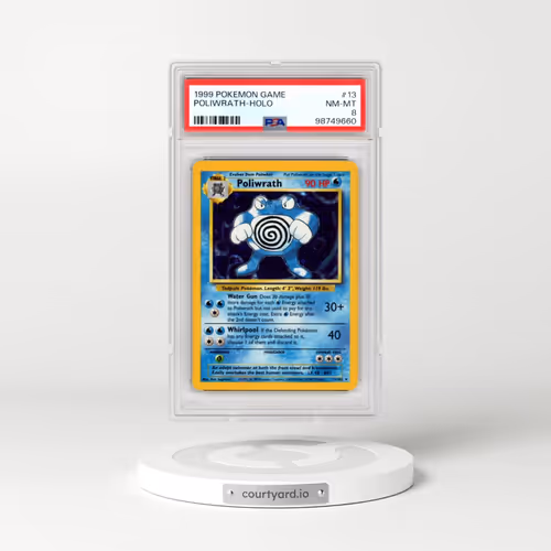 1999 Pokémon Game #13 Poliwrath - Holo (PSA 8 NM-MT)