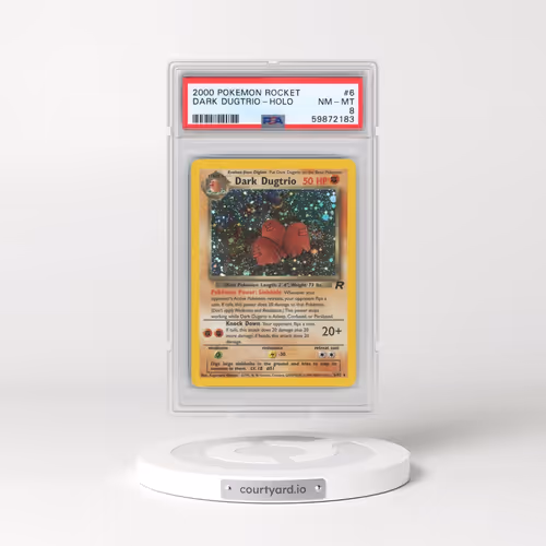 2000 Pokémon Rocket #6 Dark Dugtrio - Holo (PSA 8 NM-MT)