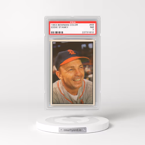 1953 Bowman Color #49 Eddie Stanky (PSA 7 NM)