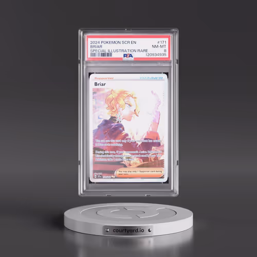 2024 Pokémon Scr EN-Stellar Crown #171 Briar - Special Illustration Rare (PSA 8 NM-MT)
