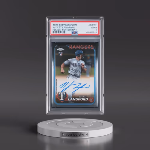 2024 Topps Chrome Rookie Autographs #RAWL Wyatt Langford (PSA 9 MINT)