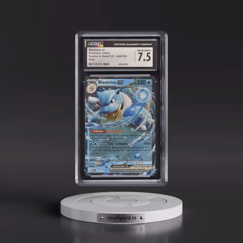 2023 Scarlet & Violet 151 - MEW EN #009/165 Blastoise ex - Holo (CGC 7.5 NM+)
