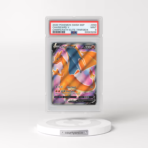 2020 Pokémon Swsh Black Star Promo #050 Charizard V - Holo Champion's Path Elite Trainer Box (PSA 9 MINT)