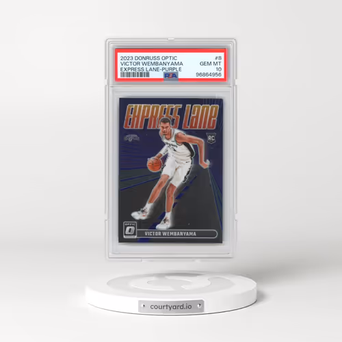 2023 Panini Donruss Optic Express Lane #8 Victor Wembanyama - Purple (PSA 10 GEM MINT)