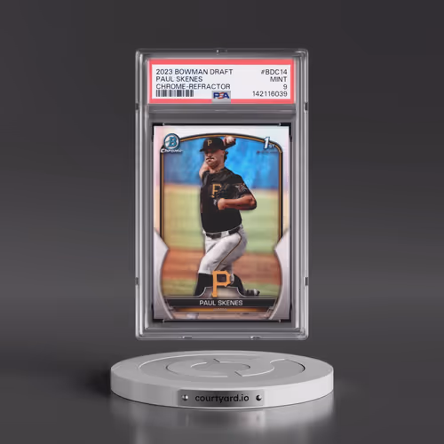 2023 Bowman Draft #BDC14 Paul Skenes - Chrome-Refractor (PSA 9 MINT)
