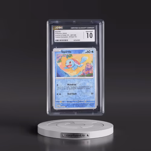 2024 Pokémon Mew EN-151 #007 Squirtle - 151 5-Pack Mini Tins (CGC 10 GEM MINT)