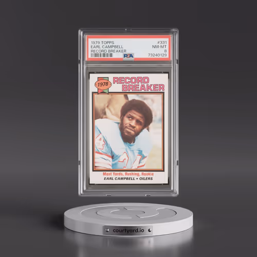 1979 Topps #331 Earl Campbell - Record Breaker (PSA 8 NM-MT)