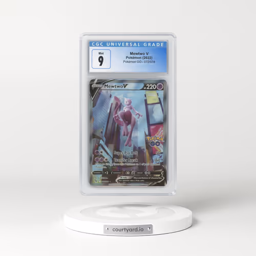 2022 Pokémon Go #72 Mewtwo V - Full Art Holo (CGC 9 MINT)
