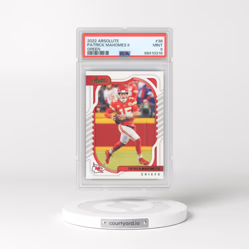 2022 Panini Absolute #38 Patrick Mahomes II - Green (PSA 9 MINT)