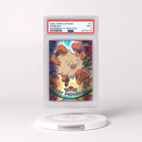 2000 Topps Chrome Pokémon T.V. #57 Primeape - Spectra (PSA 9 MINT)
