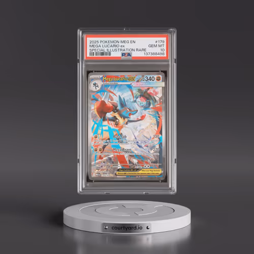 2025 Pokémon Meg EN-Mega Evolution #179 Mega Lucario EX - Holo Special Illustration Rare (PSA 10 GEM