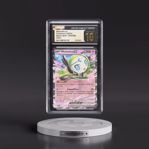 2025 Black Bolt - BLK EN #044/086 Meloetta ex - Holo (CGC 10 PRISTINE)