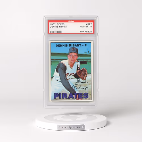 1967 Topps #527 Dennis Ribant (PSA 8 NM-MT)