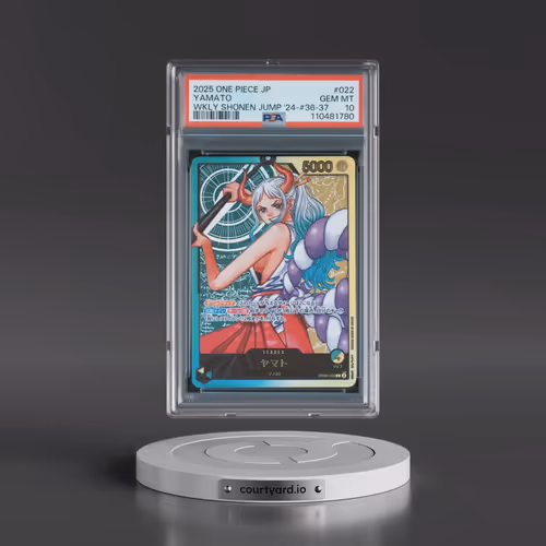 2025 One Piece Japanese Promos #022 Yamato - Weekly Shonen Jump 2024-Issue 36-37 (PSA 10 GEM MINT)