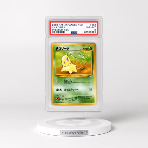 2000 Pokémon Neo #152 Chikorita - Premium File (PSA 8 NM-MT)