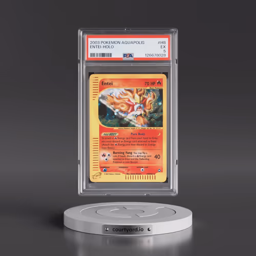 2003 Pokémon Aquapolis #H8 Entei - Holo (PSA 5 EX)