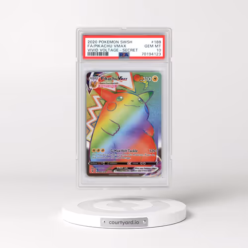 2020 Pokémon Sword & Shield Vivid Voltage #188 Pikachu Vmax - Full Art Secret (PSA 10 GEM MINT)