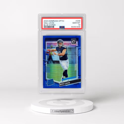 2023 Panini Donruss Optic #298 Will Levis - Blue Hyper (PSA 10 GEM MINT)