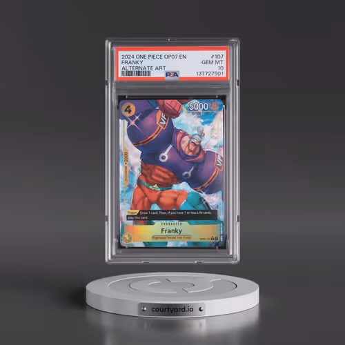 2024 One Piece OP07-500 Years in the Future #107 Franky - Alternate Art (PSA 10 GEM MINT)