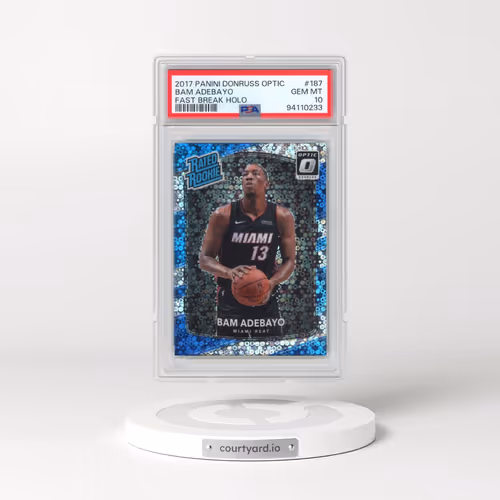 2017 Panini Donruss Optic #187 Bam Adebayo - Fast Break Holo (PSA 10 GEM MINT)