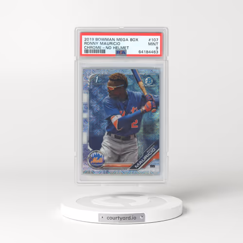 2019 Bowman Mega Box Chrome #107 Ronny Mauricio - No Helmet (PSA 9 MINT)