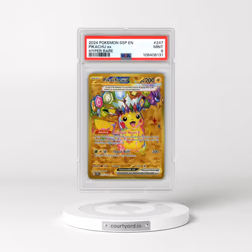 2024 Pokémon Ssp EN-Surging Sparks #247 Pikachu EX - Holo Hyper Rare (PSA 9 MINT)