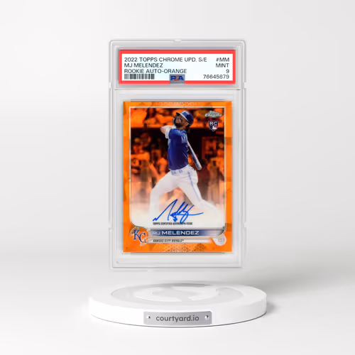 2022 Topps Chrome Update Sapphire Edition Rookie Autographs #MM MJ Melendez - Orange (PSA 9 MINT)