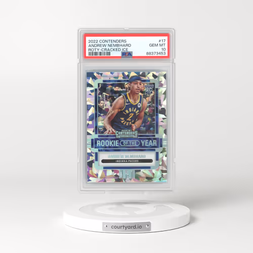 2022 Panini Contenders Rookie of the Year Contenders #17 Andrew Nembhard - Cracked Ice (PSA 10 GEM MINT)