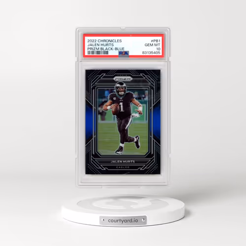 2022 Panini Chronicles Prizm Black #PB1 Jalen Hurts - Blue (PSA 10 GEM MINT)