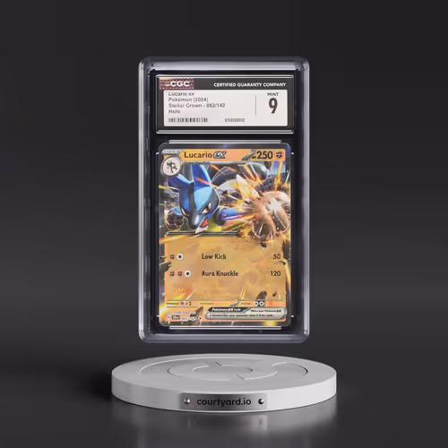 2024 Pokémon Scr EN-Stellar Crown #082 Lucario EX - Holo (CGC 9 MINT)