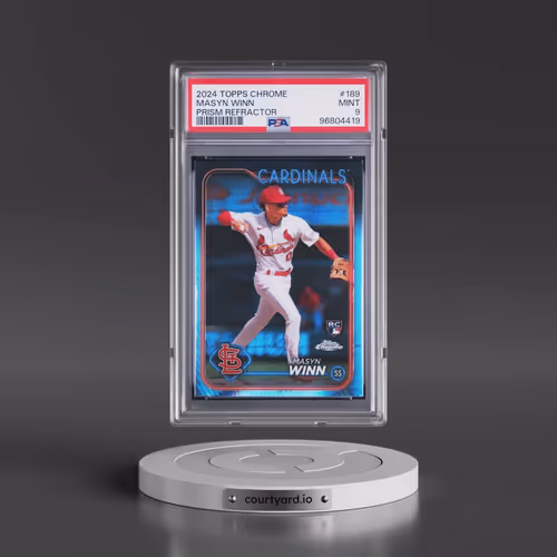 2024 Topps Chrome #189 Masyn Winn - Prism Refractor (PSA 9 MINT)