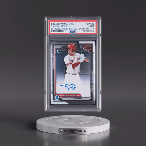 2024 Bowman Draft Chrome Prospect Autographs #CPATL Tyson Lewis (PSA 9 MINT)