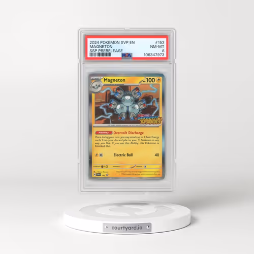 2024 Pokémon Svp EN-SV Black Star Promo #153 Magneton - Surging Sparks Prerelease (PSA 8 NM-MT)