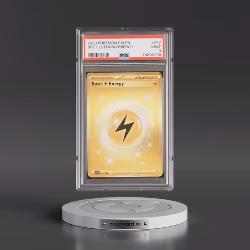 2023 Pokémon Svi EN-Scarlet & Violet #257 Basic Lightning Energy - Hyper Rare (PSA 9 MINT)