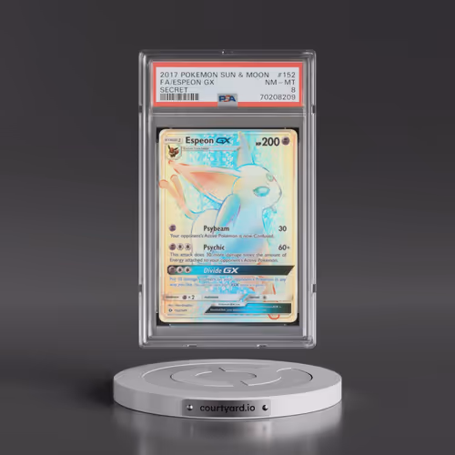 2017 Pokémon Sun & Moon #152 Espeon GX - Holo Full Art Secret (PSA 8 NM-MT)