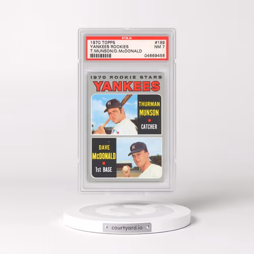1970 Topps #189 Yankees Rookies - T.Munson/D.McDonald (PSA 7 NM)